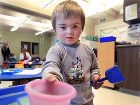 Valentin Tekelov, 4, is shown on Tuesday, April 7, 2015, at the John McGivney Children's Centre. He is part of the preschool program at the facility. (DAN JANISSE/The Windsor Star)