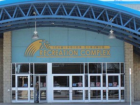 The front entrance of the Kinsmen Recreation Complex in Leamington. (Handout / The Windsor Star)