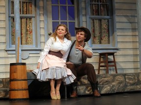 Moulan Bourke, as Laurey Williams, and Nick Sheculski, as Curly, perform in the St. Clair College production of Oklahoma! (JASON KRYK/The Windsor Star)