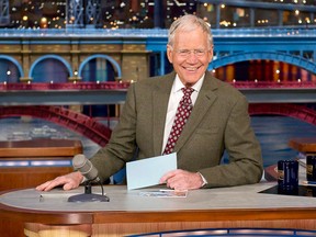 David Letterman, host of The Late Show with David Letterman, after announcing his retirement during a taping in New York. Letterman will host his final show on May 20. (AP/CBS, Jeffrey R. Staab)