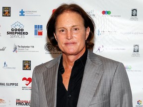 Former Olympic athlete Bruce Jenner arrives at the Annual Charity Day hosted by Cantor Fitzgerald and BGC Partners, in New York. ABC 's Diane Sawyer will interview the former Olympic champion and patriarch of the Kardashian television clan in a two-hour interview airing on Friday, April 24. (Photo by Mark Von Holden/Invision/AP, File)