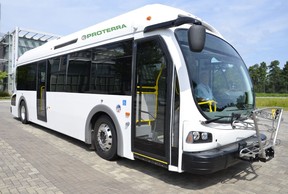 The City of Windsor had not signed a contract, so it will not cost the city anything to back away from the pilot project with electric bus maker Proterra. (Photo courtesy of Proterra)