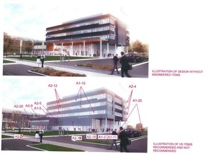 Artist rendering of the new city hall. (Handout)