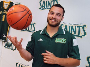 Luc Stevenson was introduced as the new head coach of St. Clair College mens basketball team on Tuesday, May 12, 2015. (DAN JANISSE/The Windsor Star)
