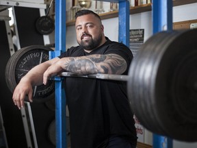 Local powerlifter, Kelly Branton, is pictured at the Power Pit Gym in Lakeshore, Wednesday, May 13, 2015.  Branton will be competing in the International Powerlifting Federation World Championships in Finland in June.   (DAX MELMER/The Windsor Star)