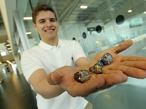 Kyler Carter is photographed at Lakeshore Arena on Wednesday, April 22, 2015. Carter is trying for his own Memorial Cup ring.               (TYLER BROWNBRIDGE/The Windsor Star)