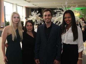 Jessica Woods, Candice Hodared, Euler Alvarenga and Marianela Robinson during the St. Clair College Alumni of Distinction Awards. (JASON KRYK/The Windsor Star)