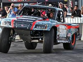 Arie Luyendyk drives during a Super Trucks Series event. (Courtesty of Super Trucks Series)