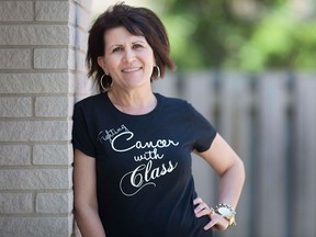 Laura Mantovan, pictured at her home Sunday, May 10, 2015, was diagnosed with stage four lung cancer in January. Family and friends came out to support her at the Hospice LifeWalk Saturday, May 9, 2015.  (DAX MELMER/The Windsor Star)