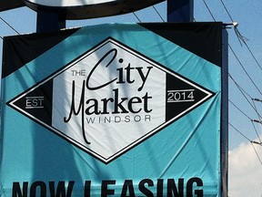 The temporary sign at the new City Market at 1030 Walker Rd. on May 8, 2015. (Dalson Chen / The Windsor Star)