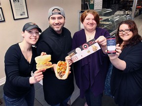 t. Clair College students have spun their class assignment into a real-life ad campaign for Chatham Street Deli. The students designed a smart phone app, a direct-mail flyer, a sticker and T-shirt with a catchy hashtag that will be rolled out in the next two months. Melanie and Sandro Giustini (L) owners of the deli pose with students Robyn Bellaire and Victoria Larsh (R), first year advertising, marketing and communications program, students that created some of the marketing material. (DAN JANISSE/The Windsor Star)