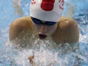 Teagan Kukhta competes during the Amanda Reason Invitational at the Windsor International Aquatic and Training Centre  in Windsor on Friday, May 1, 2015.                  (TYLER BROWNBRIDGE/The Windsor Star)