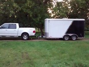 Handout photo trailer stolen in the 1200 block of County Road 20 in Kingsville, Ont. (Courtesy of OPP)