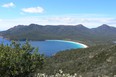 Wineglass Bay is seen from a tall vantage point.- Photo courtesy the Koestlers