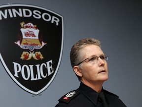 Staff Sgt. Maureen Rudall speaks during a press conference at the Major F A Tilston VC Armoury and Police Training Centre in Windsor on Tuesday, May 5, 2015. Windsor Police will host an opportunity for potential female recruits to try the prep tests required to become a police officer this Friday.                   (TYLER BROWNBRIDGE/The Windsor Star)