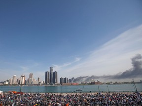 Riders in the Windsor Telus Motorcycle Ride for Dad wait to get started at the Riverfront Festival Plaza before the start of their parade through Essex County, Sunday, May 24, 2015.   (DAX MELMER/The Windsor Star)