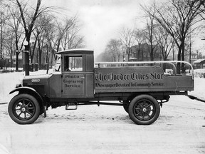 A delivery truck for The Border Cities Star is pictured in this photograph, circa 1920. (FILES/The Windsor Star)