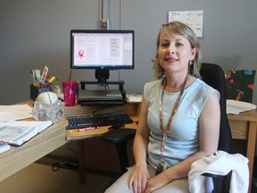 Denise St. Louis, co-ordinator of the District Stroke Centre Windsor-Essex, is pictured in her office at Windsor Regional Hospital on Wednesday, June 3, 2015. (DYLAN KRISTY/The Windsor Star)