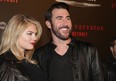 Kate Upton and Justin Verlander attend John Varvatos Detroit Store Opening Party hosted by Chrysler on April 16, 2015 in Detroit, Michigan.  (Photo by Loreen Sarkis/Getty Images for John Varvatos)