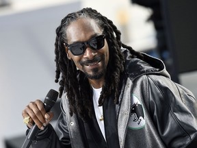 American rapper Snoop Dogg takes part in the Grand Journal TV show, on the sidelines of the 68th Cannes Film Festival in Cannes, southeastern France, on May 19, 2015. (LOIC VENANCE/AFP/Getty Images)