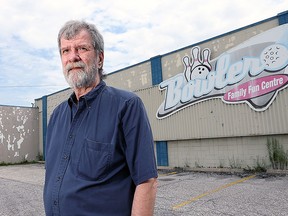 The Bowlero Family Fun Centre is shown on Monday, June 29, 2105, in Windsor, ON. The west side landmark has been sold and will be shut down permanently according to a local bowling tournament organizer Nick Stein, shown in front of the business. (DAN JANISSE/The Windsor Star)