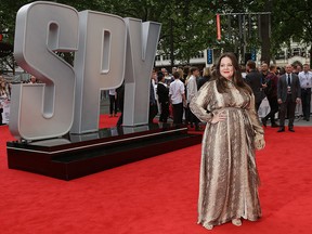 Actress Melissa McCarthy poses for photographers upon her arrival for the European premiere of 'Spy' in central London, Wednesday, May 27, 2015. (Photo by Joel Ryan/Invision/AP)