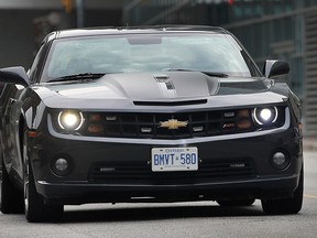 WINDSOR, ON. JUNE 12, 2015. The Windsor Police Service's 2011 undercover Chevrolet Camaro is shown on Friday, June 12, 2015 in downtown Windsor, ON.(DAN JANISSE/The Windsor Star)