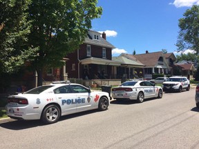 Windsor police respond to a residence in the 1500 block of Dufferin Place on Tuesday, June 23, 2015. (DAN JANISSE/The Windsor Star)