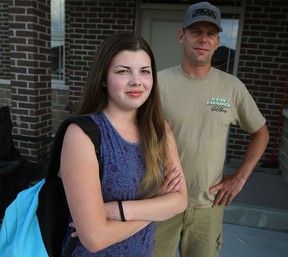 Erin Warling, 13, and her father Scott Boyd are concerned about a bizarre incident while Erin was travelling with her Grade 8 class to Niagara Falls on a a school trip.  Photo taken, June 10, 2015. (NICK BRANCACCIO/The Windsor Star).