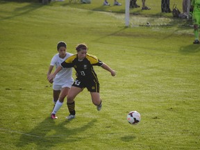 Carla Briscoe, foreground in this file photo, was forced to sit out against a Muslim high school team after the Muslim school's coach said his team could not continue playing as girls were on the field. Photo courtesy of Briscoe family.