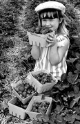 Rachelle Rivait, 4, of Windsor looks very snug among the rows of strawberries just outside LaSalle on June 2, 1987. Rachelle took part in a field trip to the strawberry farm along with her pre-school classmates. (NICK BRANCACCIO/The Windsor Star)