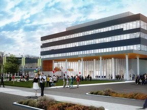 A rendering of the new city hall is pictured in this handout photo. (Courtesy of City of Windsor)