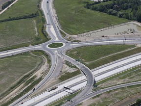 An aerial view of the Herb Gray Parkway is shown on Wednesday, June 24, 2015 in Windsor, ON. the roundabout at Howard Ave. (DAN JANISSE/The Windsor Star)