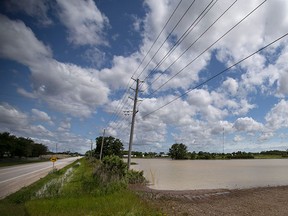 A flooded farmer's field on Howard Ave. in Amherstburg is pictured Sunday, June 28, 2015.  (DAX MELMER/The Windsor Star)