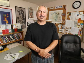 Russell Nahdee is photographed in his office at the University of Windsor on Monday, June 8, 2015. Nahdee is  member of the steering committee who works with the Aboriginal Education Centre at the University of Windso              (TYLER BROWNBRIDGE/The Windsor Star)