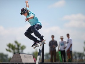 Scott Hale, 20, competes at the 3rd annual LaSalle SkateFest at the Vollmer Skate Park, Saturday, June 6, 2015.  The competition is put on by LaSalle Parks and Recreation and Essex County Skateboarding.  (DAX MELMER/The Windsor Star)