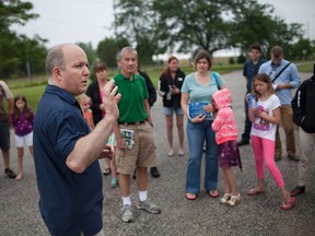 WINDSOR, ONT.: JUNE 20, 2015 -- Chris Manzon, senior pollution control manager at the Lou Romano Water Reclamation Plant, gives a tour of the plant during an open house, Saturday, June 20, 2015.  (DAX MELMER/The Windsor Star)