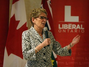 Ontario Premier Kathleen Wynne meets with supporters at the Serbian Centre in Windsor on Thursday, June 18, 2015.                  (TYLER BROWNBRIDGE/The Windsor Star)