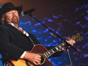 Country singer Toby Keith performs June 27 at DTE Energy Music Theatre in Clarkston, Mich. (Larry Busacca / Getty Images for Songwriters Hall Of Fame)
