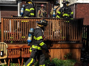 Windsor firefighters put out a blaze at a home in the 1500 block of York Street on Saturday, July 4, 2015. (NICK BRANCACCIO/The Windsor Star)