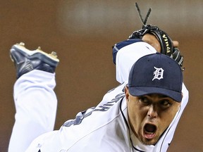 DETROIT, MI - JULY 22: Joakim Soria #38 of the Detroit Tigers pitches during the eight inning of the game against the Seattle Mariners on July 22, 2015 at Comerica Park in Detroit, Michigan. (Photo by Leon Halip/Getty Images)