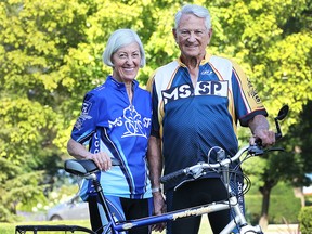 Madelyn and Arthur Weingarden have been raising money for Multiple Sclerosis research for more than 25 years. They participate in an annual bike ride that have helped them raise thousands of dollars for the cause. (DAN JANISSE/The Windsor Star)