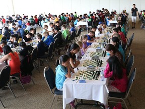 Competitors from across Canada take part in 2015 Canadian Youth Chess Championships hosted by The Windsor Chess Club, held at St. Clair Centre for the Arts in Windsor, Ontario on July 6, 2015. (JASON KRYK/The Windsor Star)