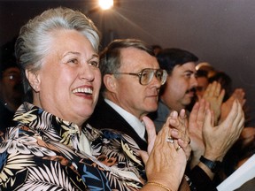 A happy councillor Donna Gamble and the city's Lloyd Burridge on Oct. 7, 1992. (Star File Photo)