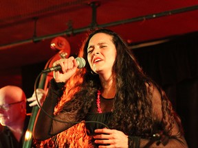 Venezuelan-Canadian musician Eliana Cuevas in performance. (Photo by Olivier Dénommée)
