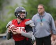 Essex Ravens starting quarterback Anthony Bontorin during a team workout. (JASON KRYK/The Windsor Star)