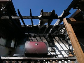 Damage to the rear of a home at 2498 Tourangeau Rd., is pictured Sunday, July 19, 2015.  The fire was caused by unattended barbecuing and damage is pegged at $150,000.  (DAX MELMER/The Windsor Star)