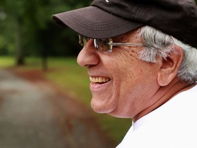 This photo provided by the Wake Forest Baptist Medical Center shows Michael Gendy of King, N.C.  Gendy continues to exercise after participating in a Wake Forest School of Medicine study that found aerobic activity may lower a risk factor for developing Alzheimer’s.  (Cagney Gentry/Wake Forest Baptist Medical Center via AP)