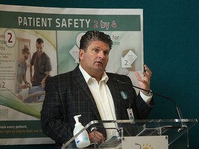 Files: David Musyj president and CEO of Windsor Regional Hospital speaks at a press conference at the Ouellette campus on Tuesday, Oct. 14, 2014.  (DAX MELMER/The Windsor Star)