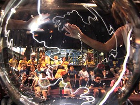 The plasma ball is a fascinating spectacle for visitors of the Michigan Science Centre